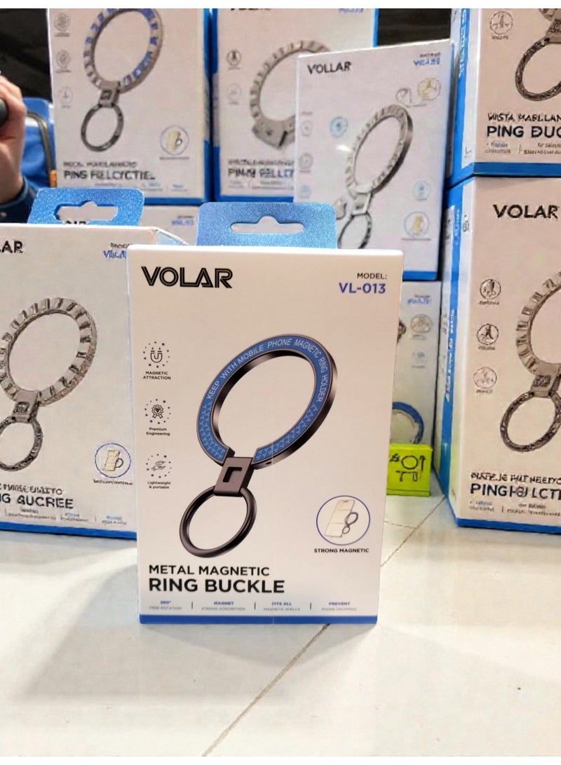 فولار مسكة حلقة مغناطيسية معدنية للجوال – حامل أنيق بزاوية 360° مع تثبيت قوي (Metal Magnetic Ring Holder) - Image 1